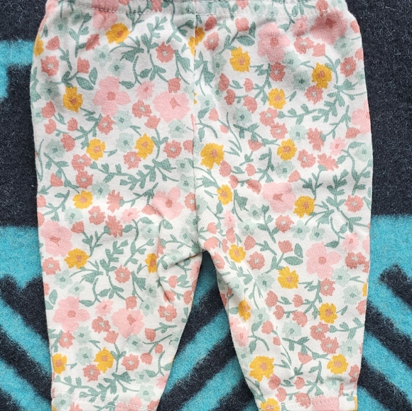 Carter's Girls Pull On Floral Pants Newborn - Picture 3 of 4